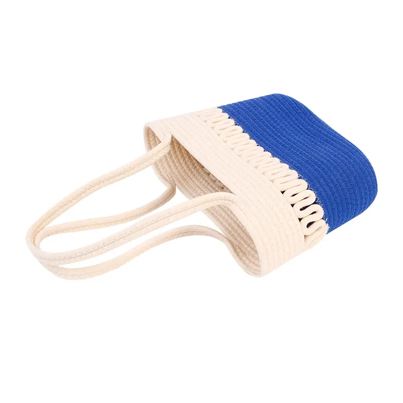 Women Cotton Beaded Beach Bag Large Capacity Travel Bag - Image 10