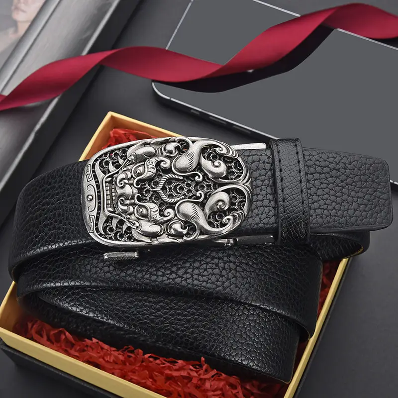 Men's Ethnic Cowhide Belt Genuine Leather Retro Style - Image 4