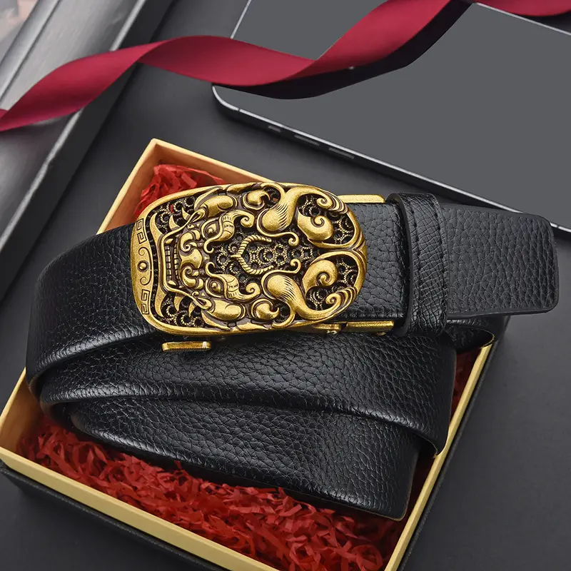 Men's Ethnic Cowhide Belt Genuine Leather Retro Style - Image 5