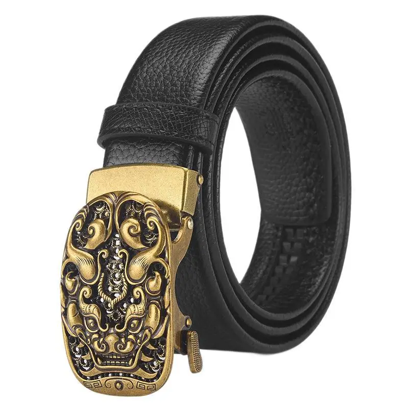 Men's Ethnic Cowhide Belt Genuine Leather Retro Style - Image 7
