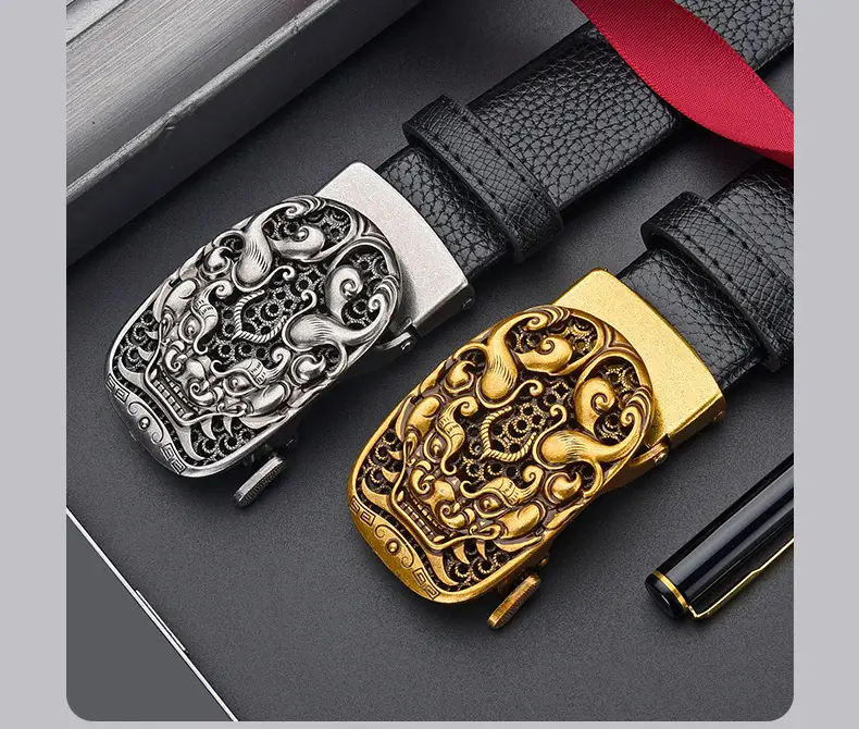 Men's Ethnic Cowhide Belt Genuine Leather Retro Style — feature 24