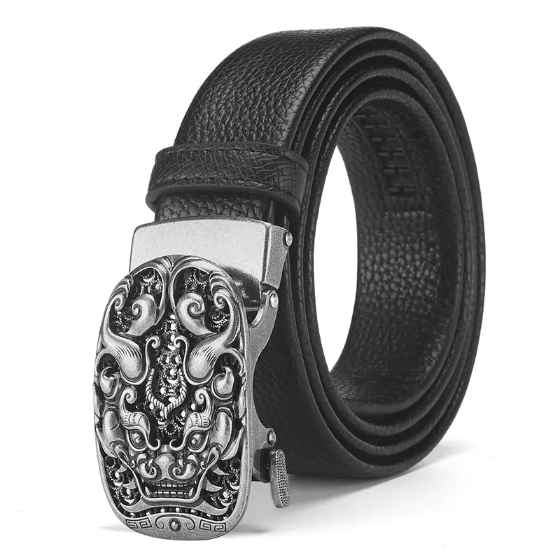 Men's Ethnic Cowhide Belt Genuine Leather Retro Style - Image 2
