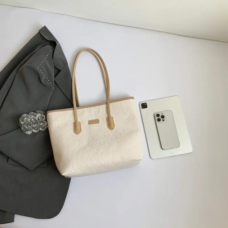 Women Embossed Shoulder Bag 2024 New Size Commuter Tote - Image 9