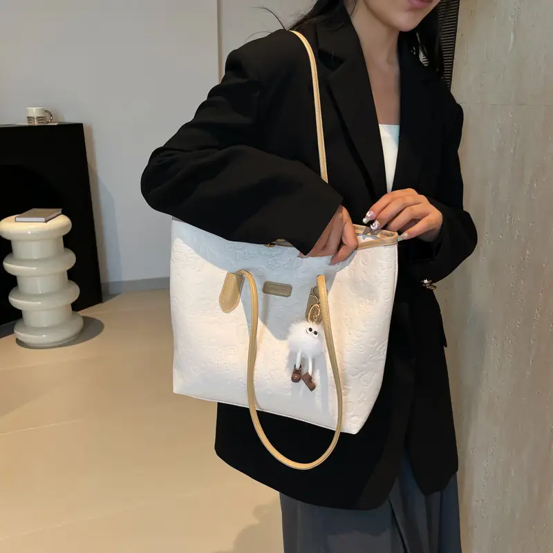 Women Embossed Shoulder Bag 2024 New Size Commuter Tote - Image 10