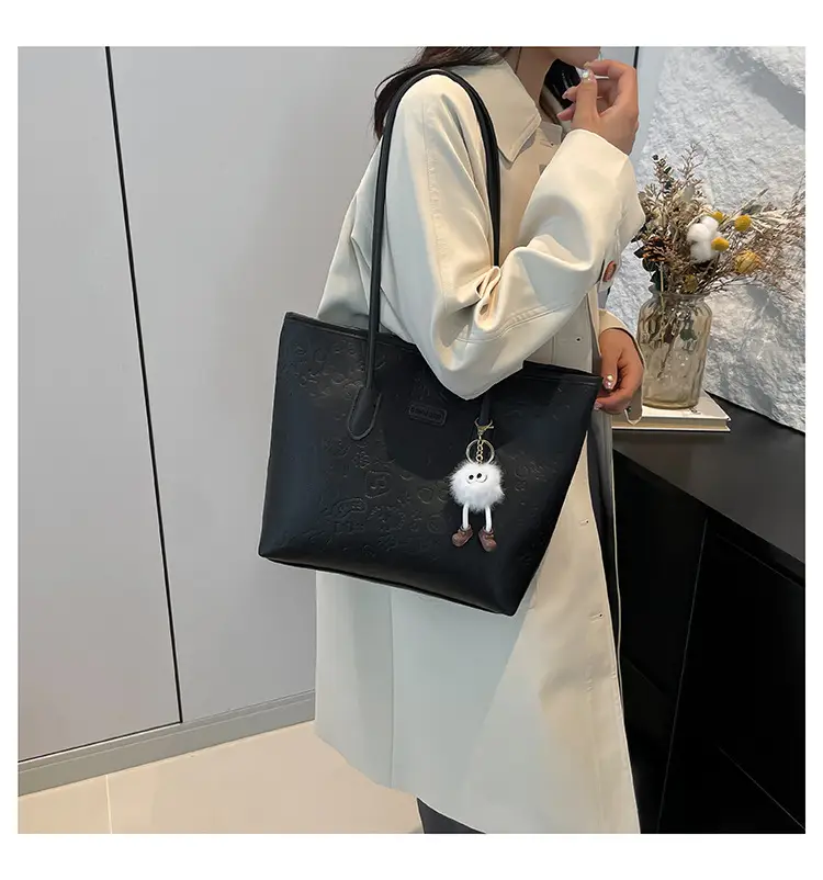 Women Embossed Shoulder Bag 2024 New Size Commuter Tote — feature 12