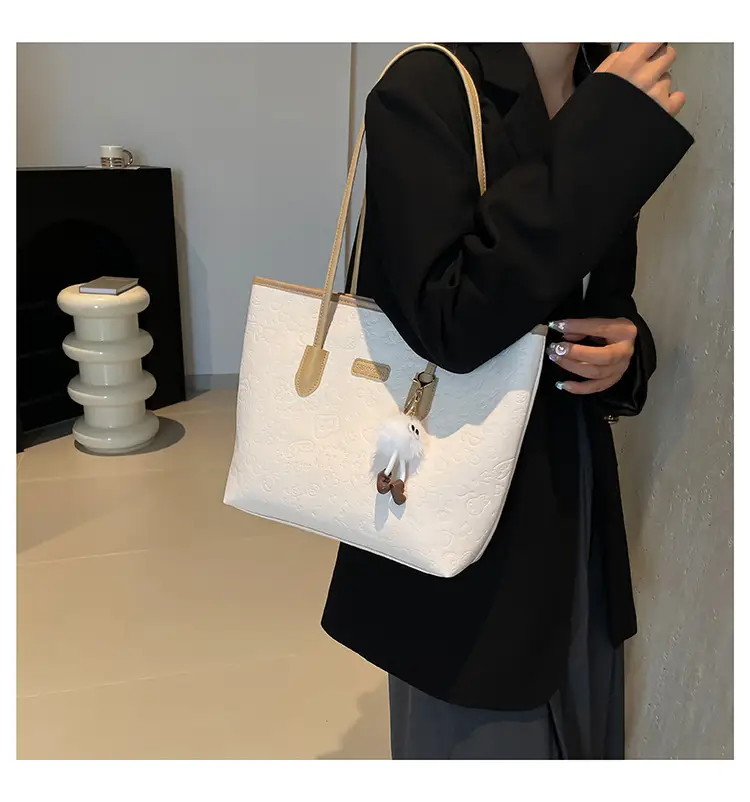 Women Embossed Shoulder Bag 2024 New Size Commuter Tote — feature 15