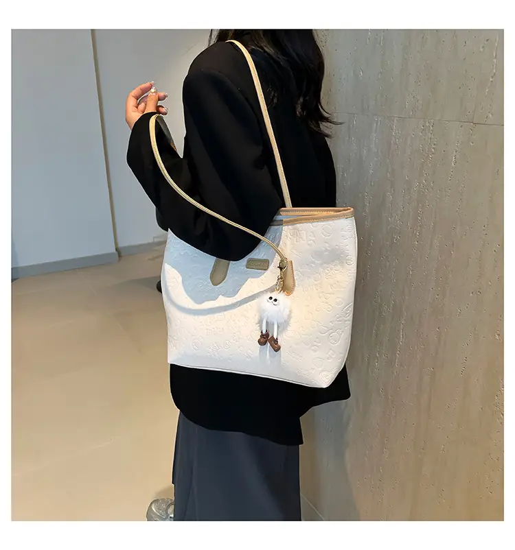 Women Embossed Shoulder Bag 2024 New Size Commuter Tote — feature 17
