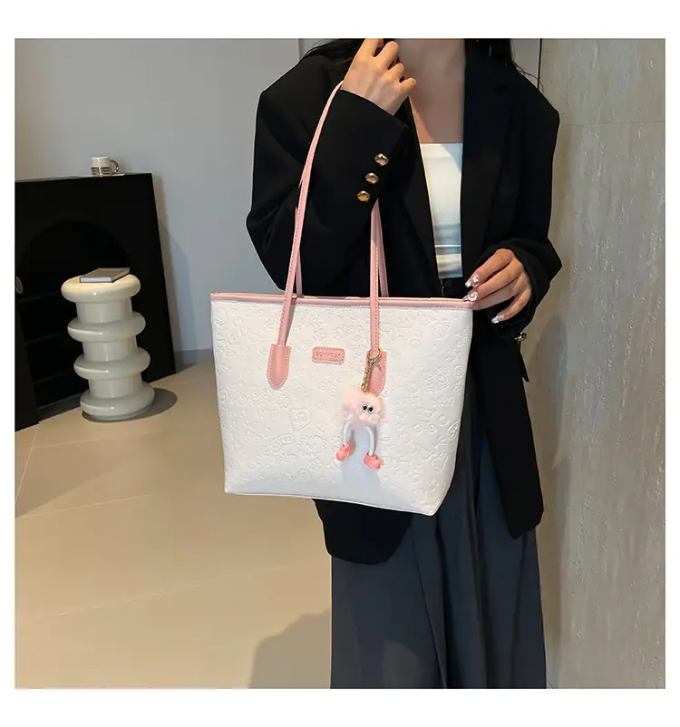 Women Embossed Shoulder Bag 2024 New Size Commuter Tote — feature 18