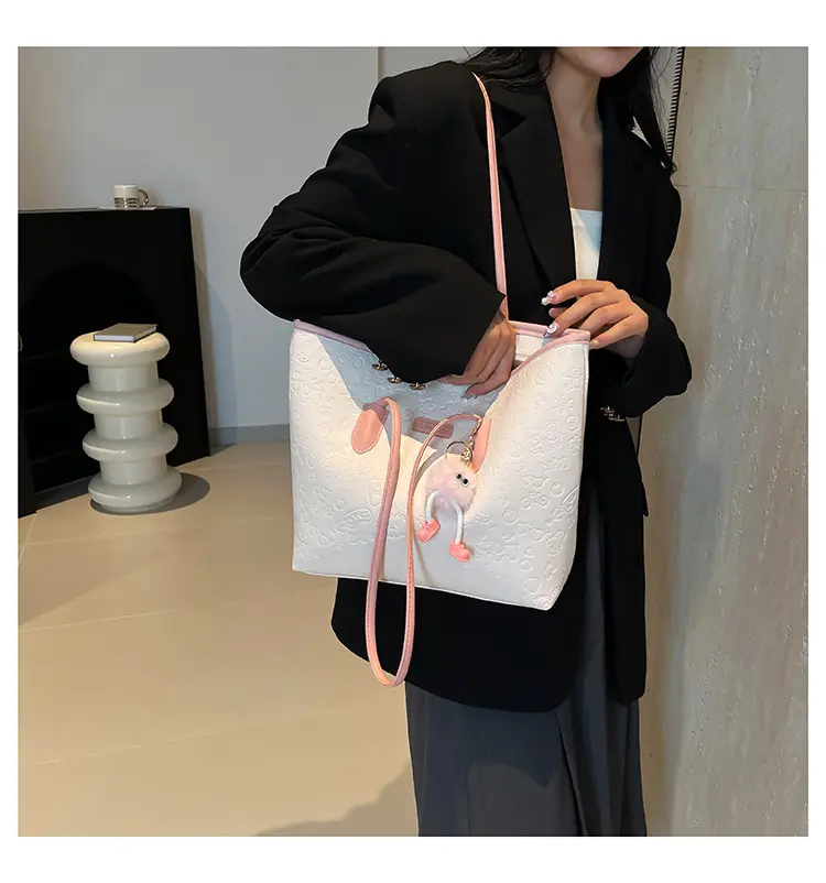 Women Embossed Shoulder Bag 2024 New Size Commuter Tote — feature 19
