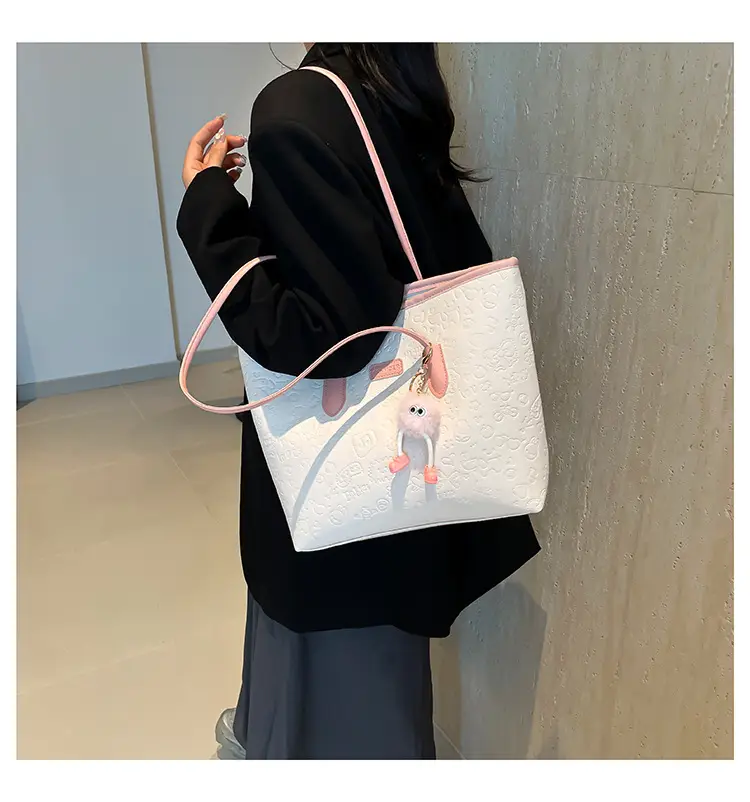 Women Embossed Shoulder Bag 2024 New Size Commuter Tote — feature 20