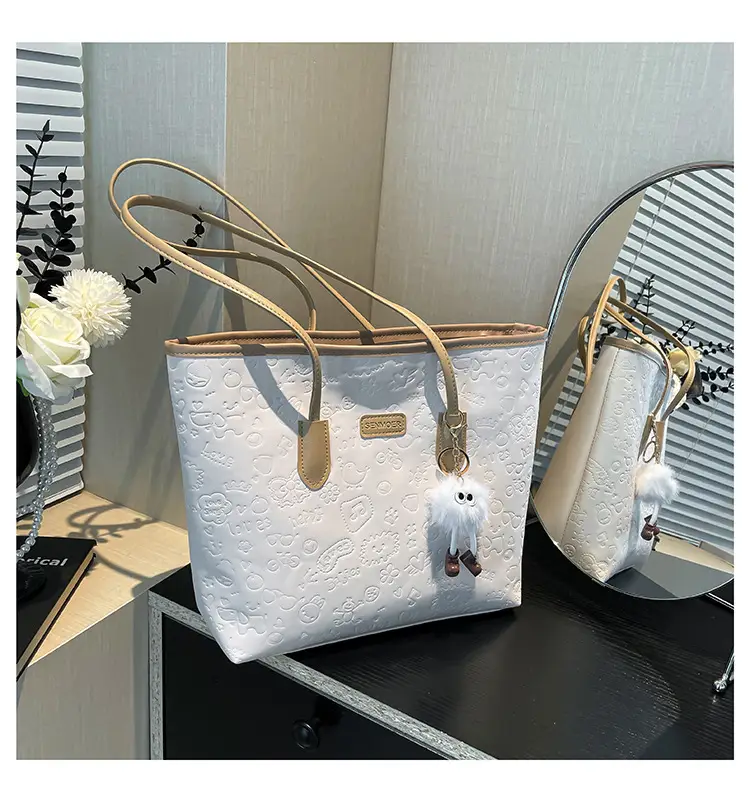 Women Embossed Shoulder Bag 2024 New Size Commuter Tote — feature 21