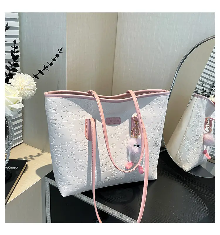 Women Embossed Shoulder Bag 2024 New Size Commuter Tote — feature 22
