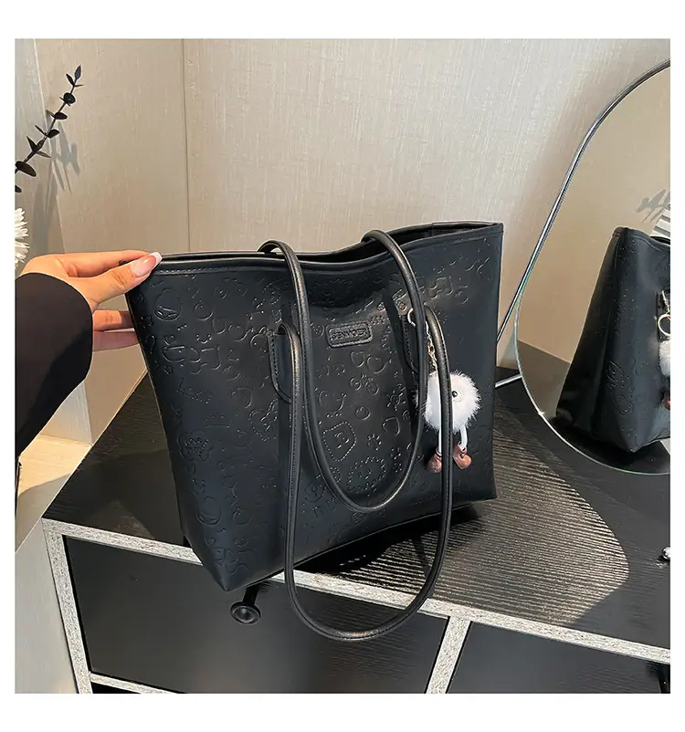 Women Embossed Shoulder Bag 2024 New Size Commuter Tote — feature 23