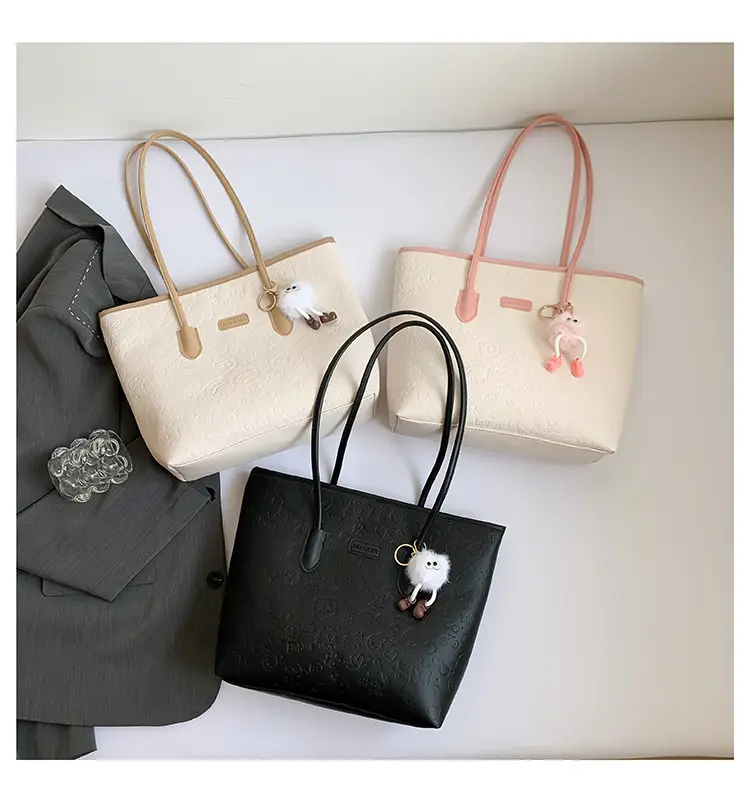 Women Embossed Shoulder Bag 2024 New Size Commuter Tote — feature 26