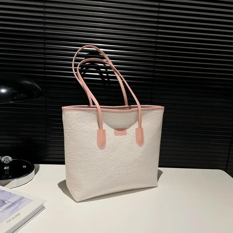 Women Embossed Shoulder Bag 2024 New Size Commuter Tote - Image 2