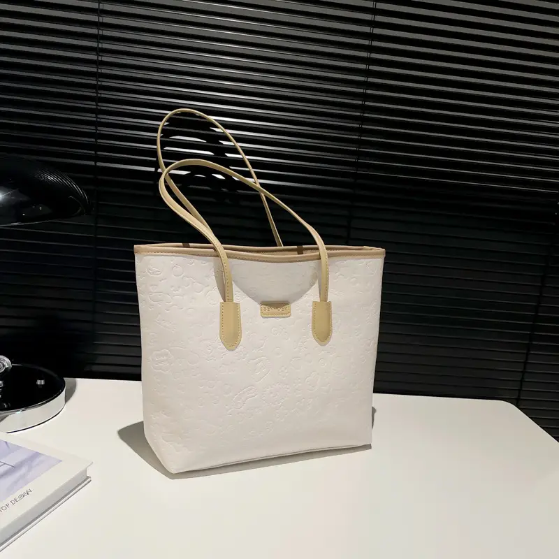 Women Embossed Shoulder Bag 2024 New Size Commuter Tote - Image 3