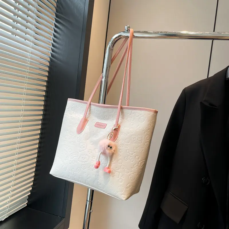 Women Embossed Shoulder Bag 2024 New Size Commuter Tote - Image 5