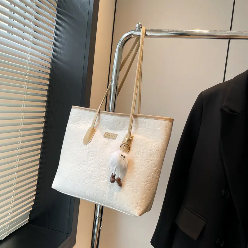 Women Embossed Shoulder Bag 2024 New Size Commuter Tote - Image 6