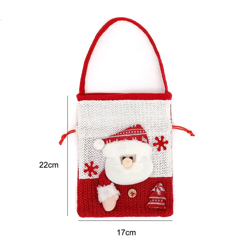 New Christmas Candy Gift Bag with Beam Mouth Design