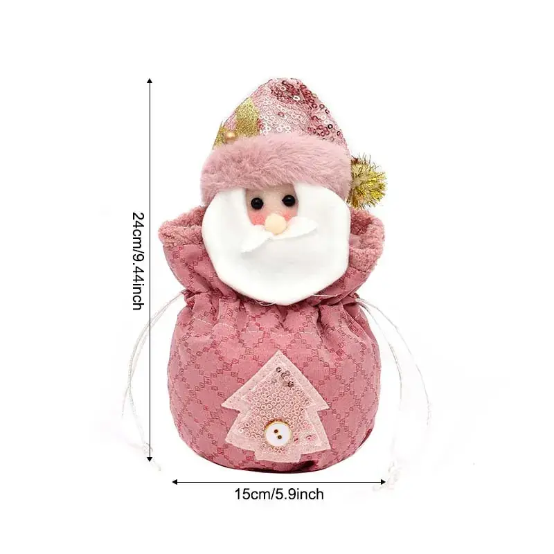 New Christmas Candy Gift Bag with Beam Mouth Design