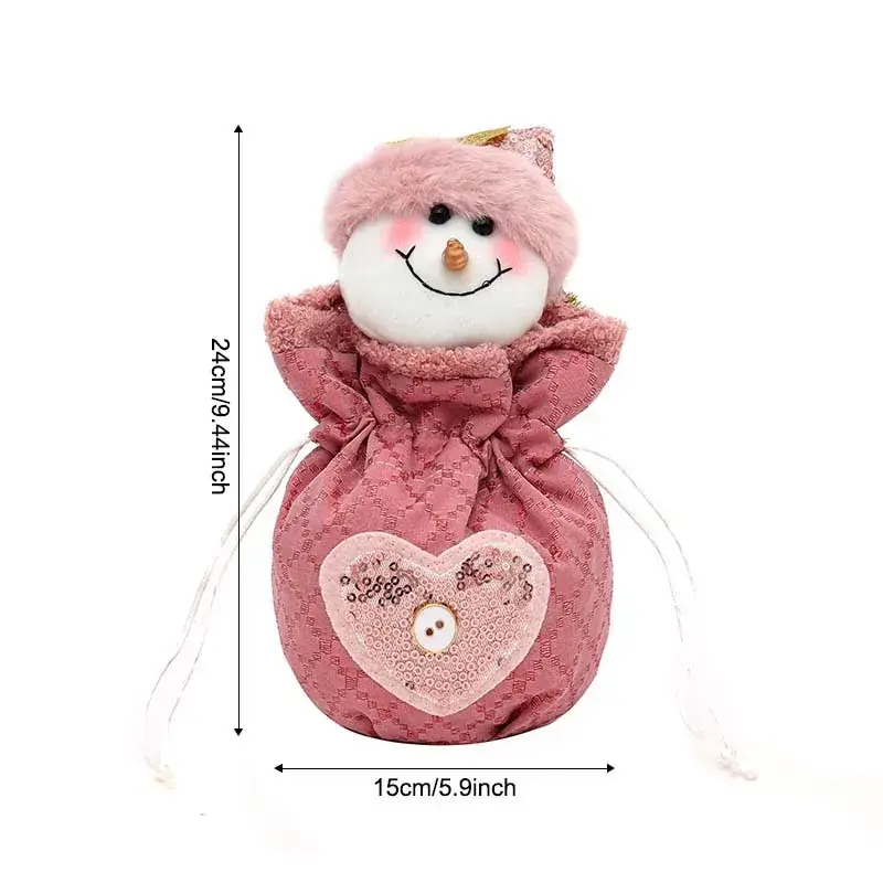 New Christmas Candy Gift Bag with Beam Mouth Design