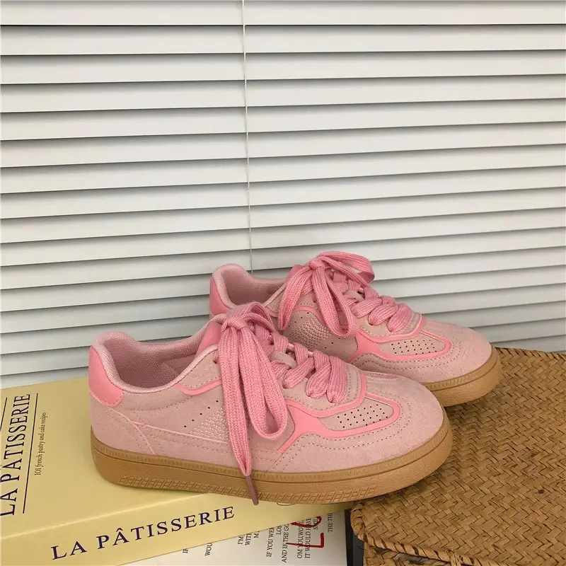 2025 New Autum Retro Moral Training Shoes for Women, Casual, Versatile, Breathable, Lightweight, Niche Sports Korean Style White Shoes - Image 4