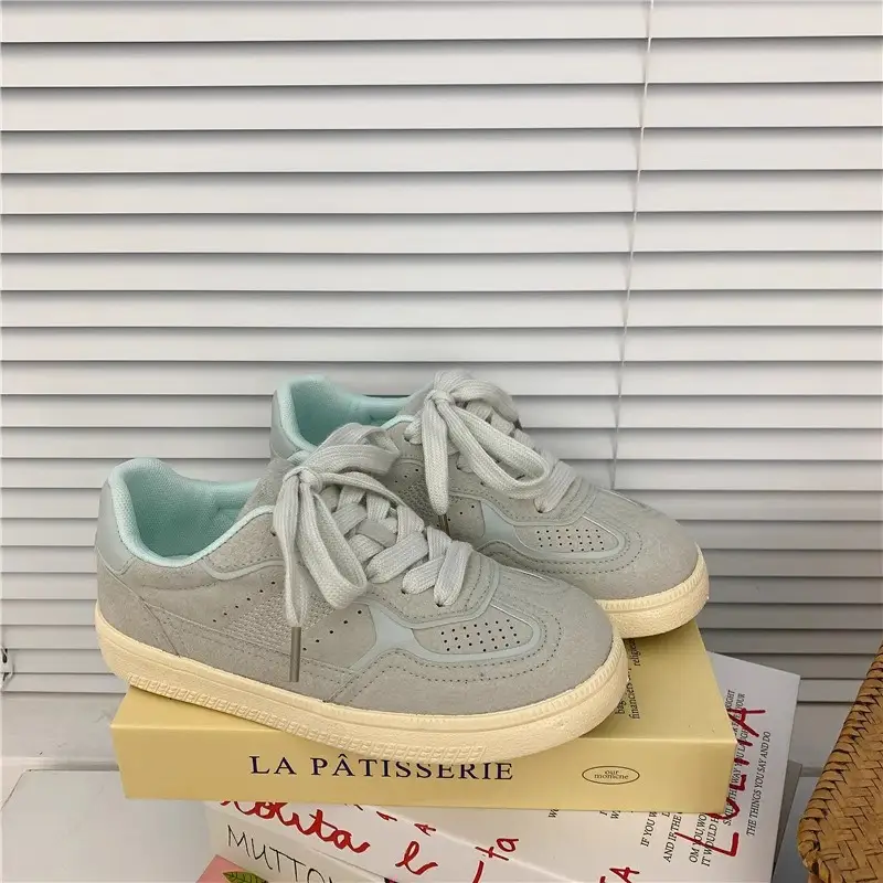 2025 New Autum Retro Moral Training Shoes for Women, Casual, Versatile, Breathable, Lightweight, Niche Sports Korean Style White Shoes - Image 6
