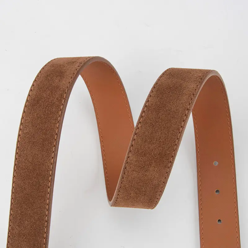 Vintage Brown Leather Belt with Gold Buckle - Image 14