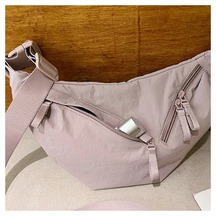 Japanese Style Crossbody Dumpling Bag Men's 2024 New Large Capacity Fitness Neutral Workwear Street Shoulder Crossbody Dumpling Bag — feature 37