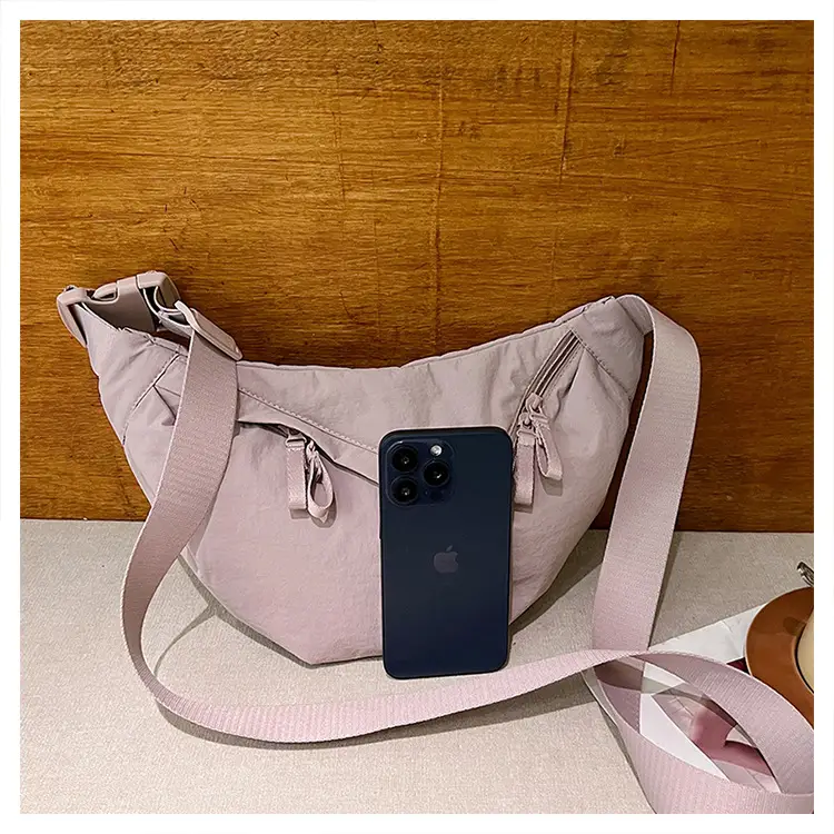 Japanese Style Crossbody Dumpling Bag Men's 2024 New Large Capacity Fitness Neutral Workwear Street Shoulder Crossbody Dumpling Bag — feature 41
