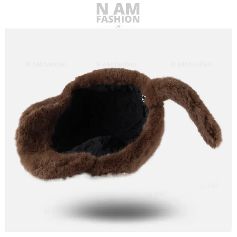 Plush Cat Ears Baseball Cap for Men Women Winter Warm — feature 6