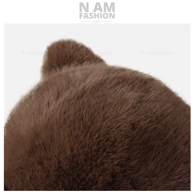 Plush Cat Ears Baseball Cap for Men Women Winter Warm — feature 9