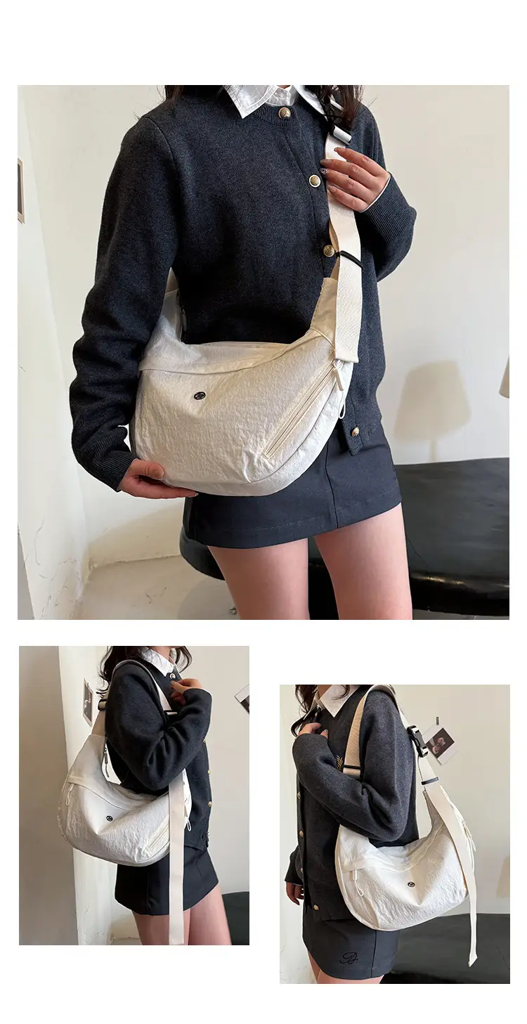 New Korean Style Black Nylon Crossbody Bag for Women — feature 15