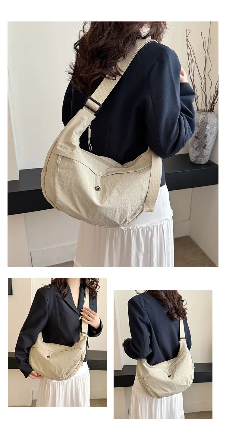 New Korean Style Black Nylon Crossbody Bag for Women — feature 17
