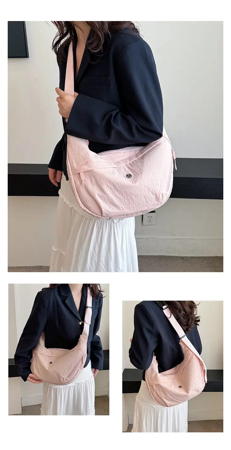 New Korean Style Black Nylon Crossbody Bag for Women — feature 18