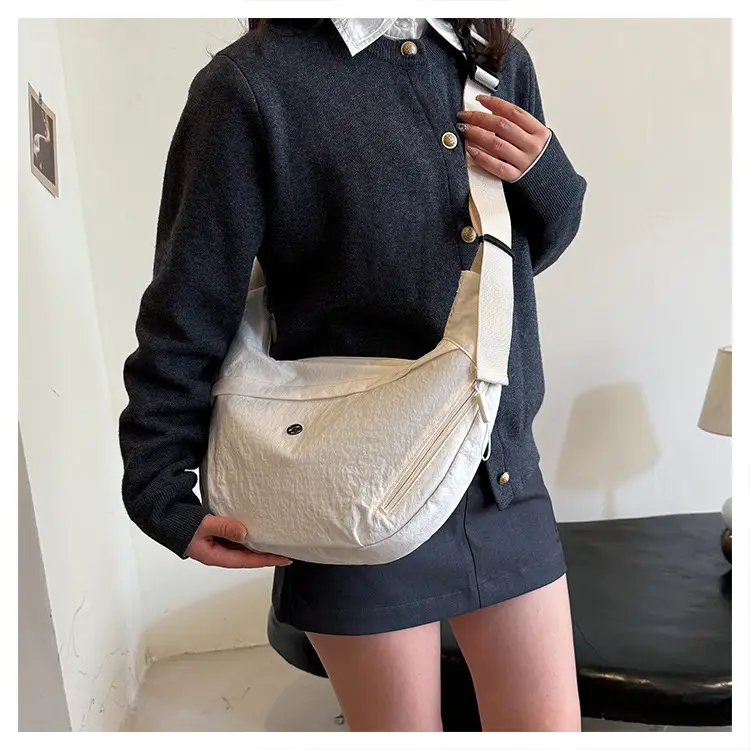 New Korean Style Black Nylon Crossbody Bag for Women — feature 25