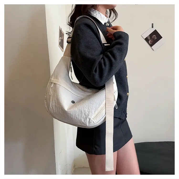 New Korean Style Black Nylon Crossbody Bag for Women — feature 26