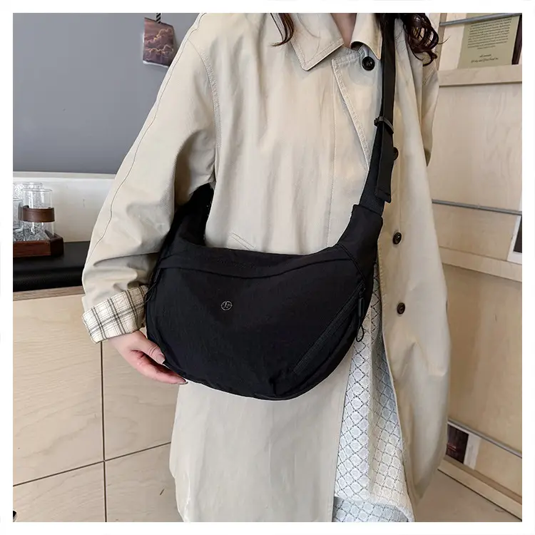 New Korean Style Black Nylon Crossbody Bag for Women — feature 27