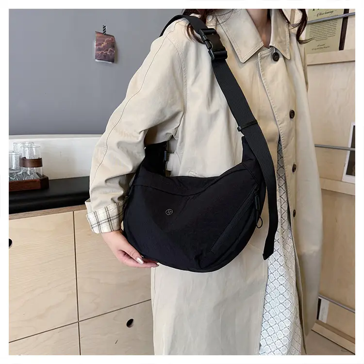 New Korean Style Black Nylon Crossbody Bag for Women — feature 28