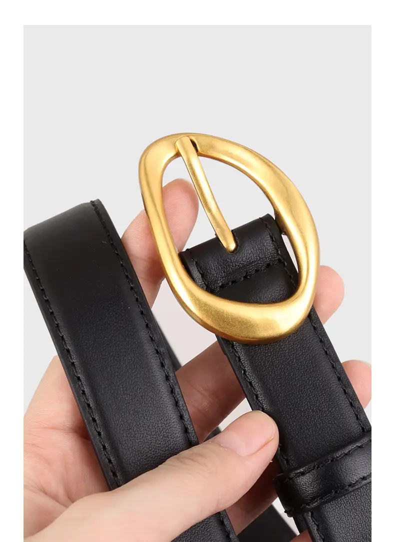 New Women's Brown Pin Buckle Slim Belt β feature 16