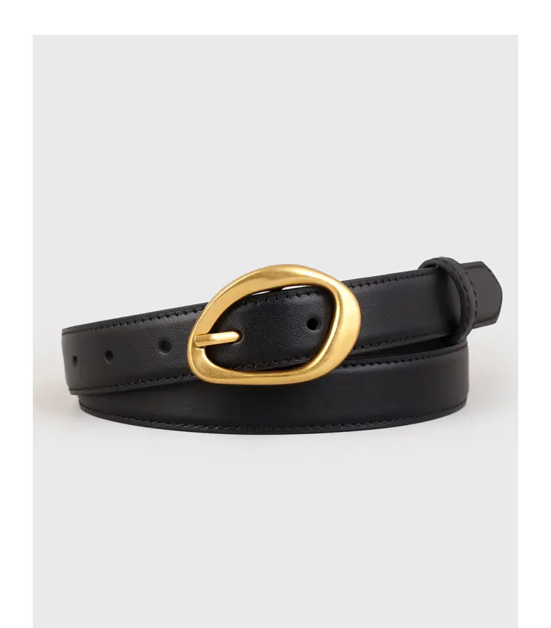 New Women's Brown Pin Buckle Slim Belt β feature 17