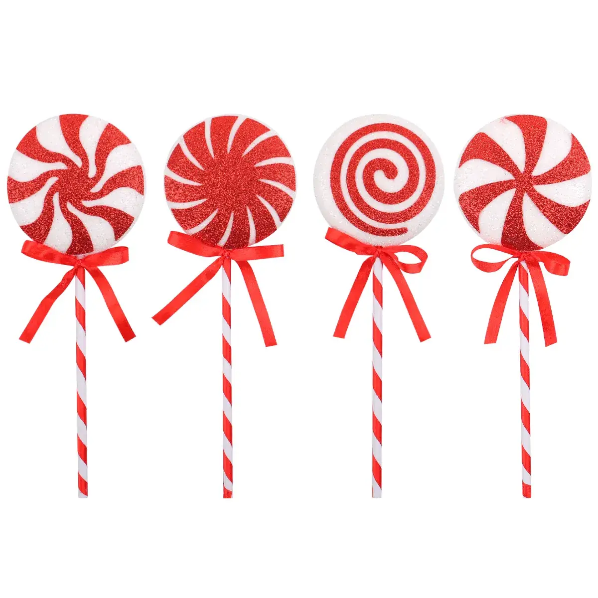 Red Glitter Christmas Lollipop Decor 8g - Image 9