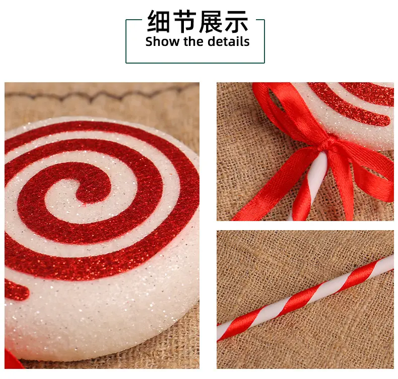 Red Glitter Christmas Lollipop Decor 8g — feature 12
