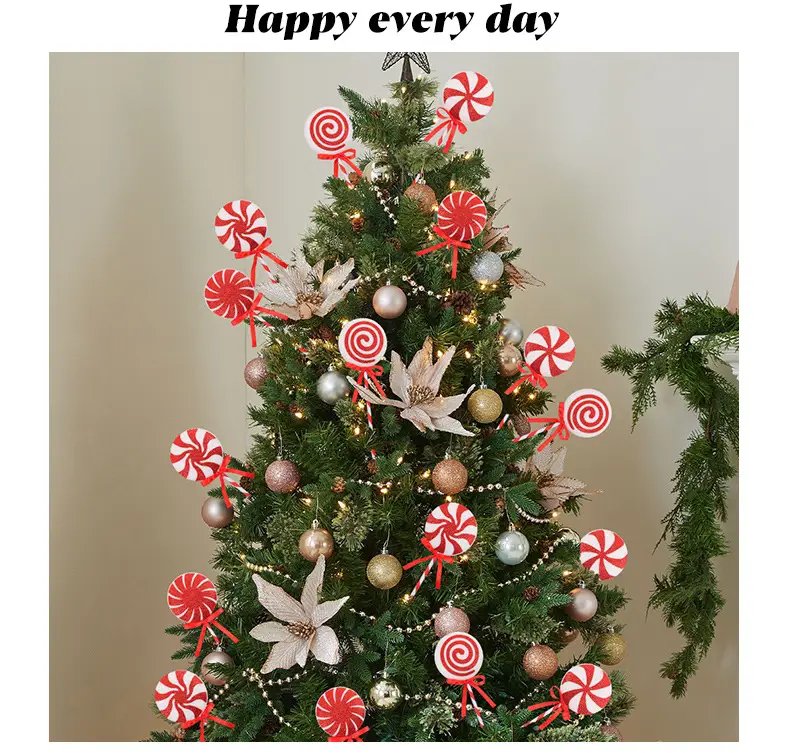 Red Glitter Christmas Lollipop Decor 8g — feature 2