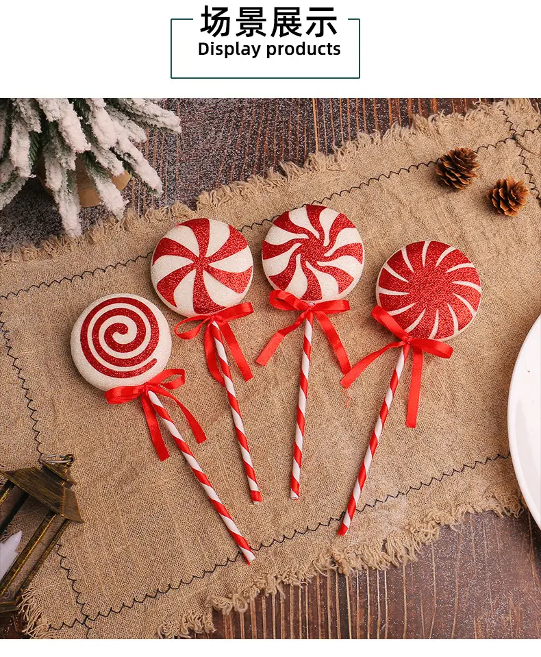 Red Glitter Christmas Lollipop Decor 8g — feature 5