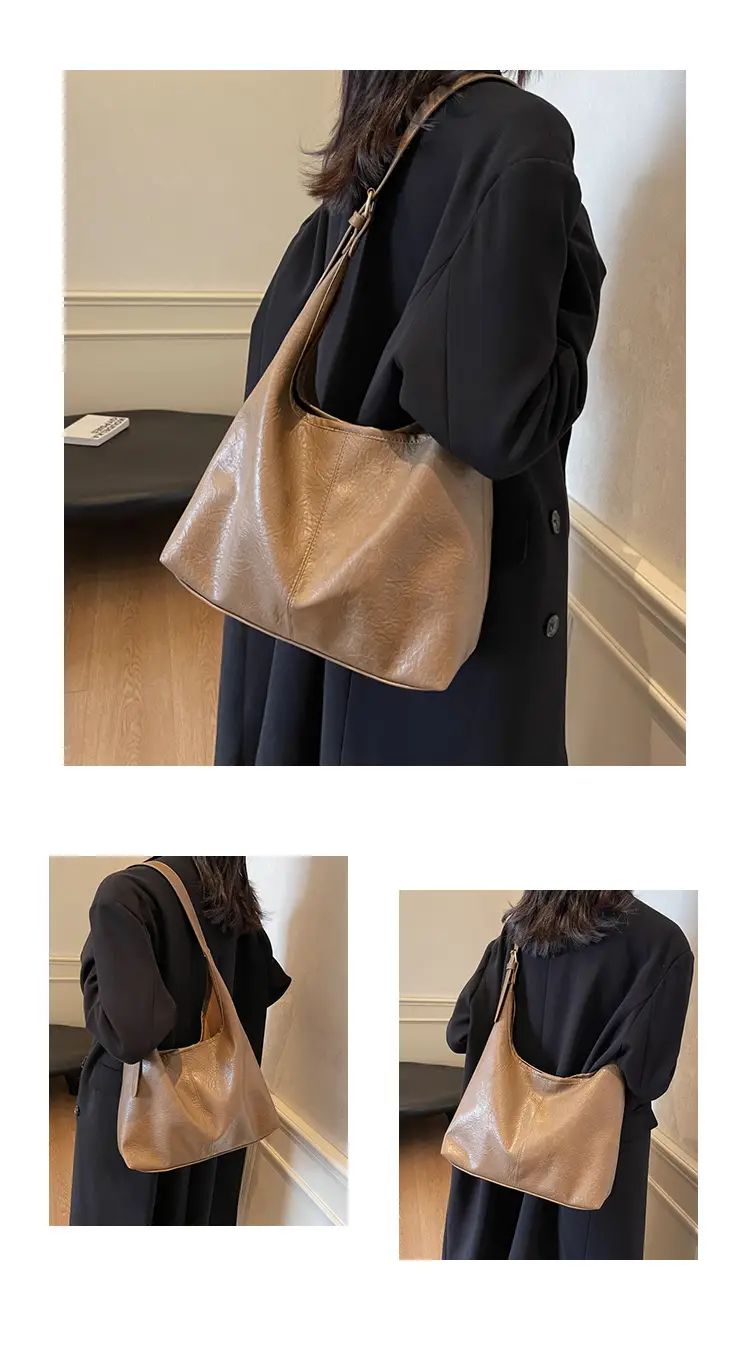 Retro Winter Shoulder Tote with Underarm Bag Set — feature 19
