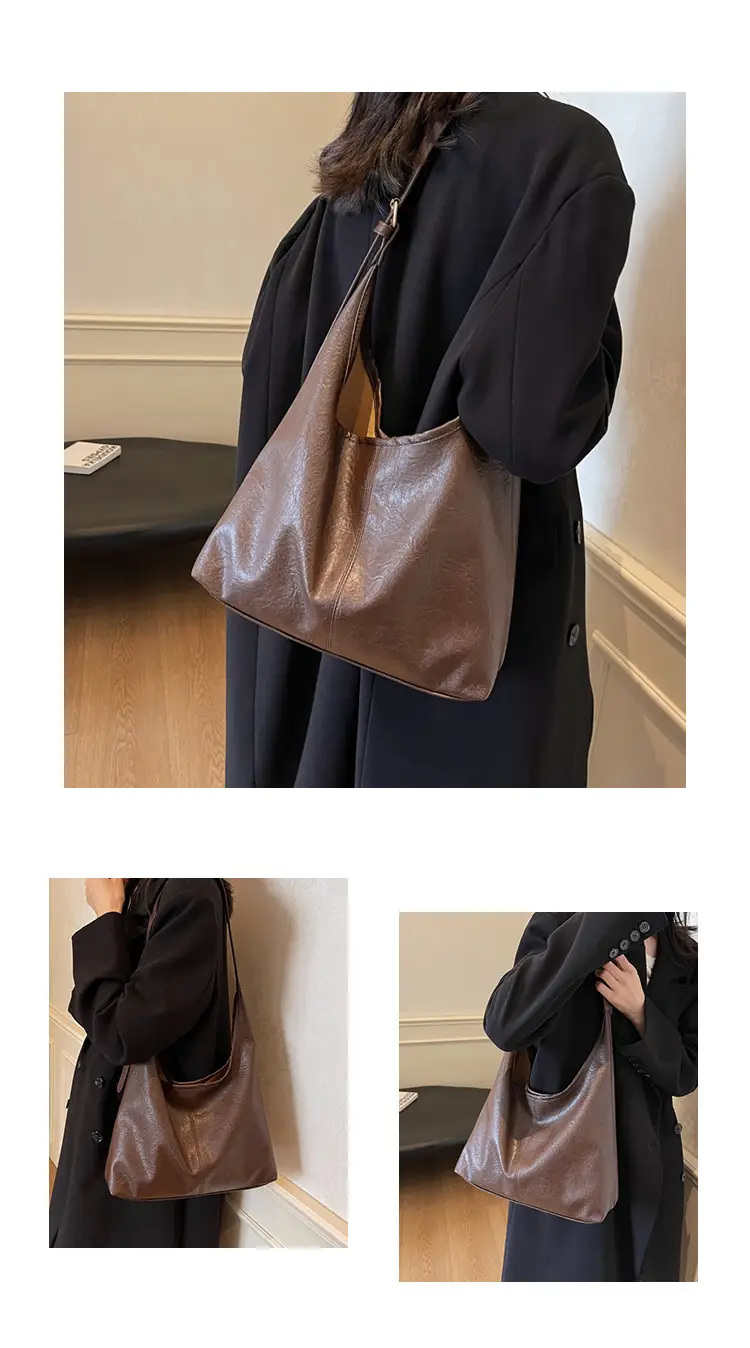 Retro Winter Shoulder Tote with Underarm Bag Set — feature 20