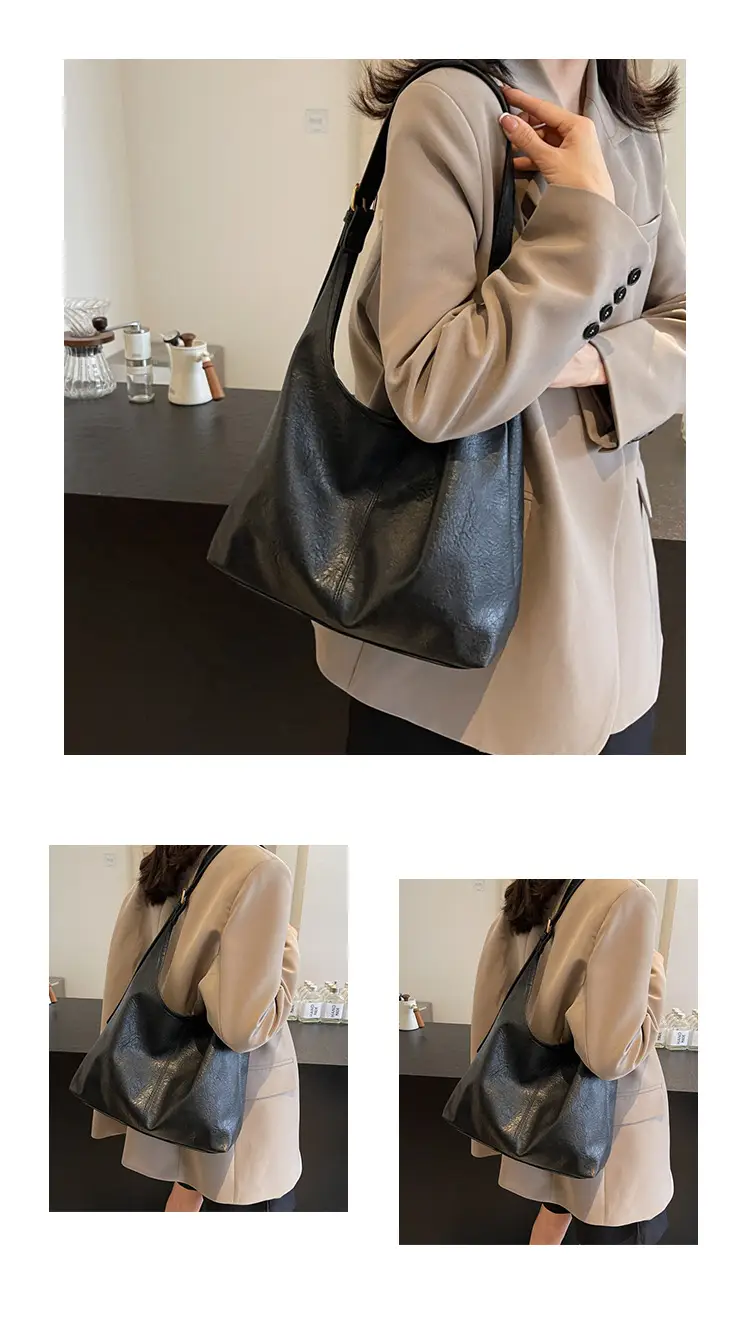 Retro Winter Shoulder Tote with Underarm Bag Set — feature 22
