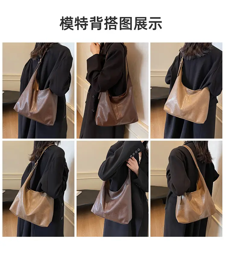 Retro Winter Shoulder Tote with Underarm Bag Set — feature 4