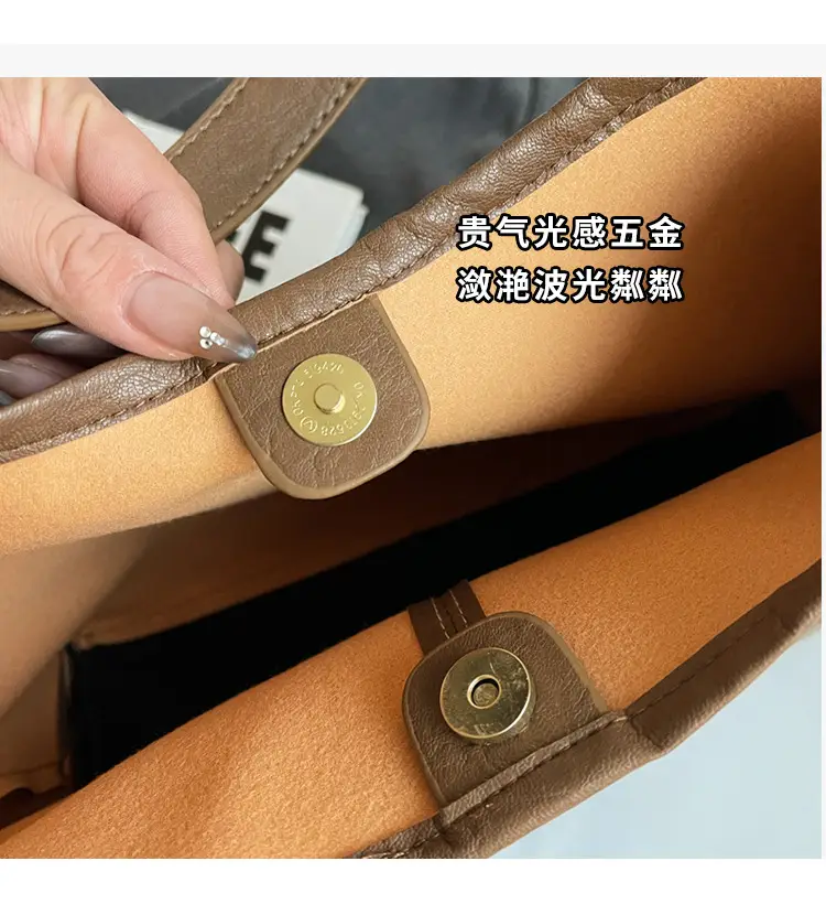 Retro Winter Shoulder Tote with Underarm Bag Set — feature 6